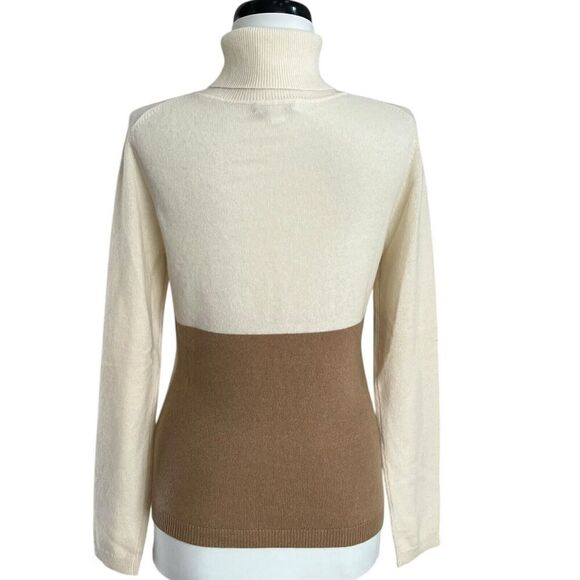 Garnet Hill 100% Cashmere Turtleneck Sweater XS Neutral Capsule quiet luxury - Picture 3 of 10